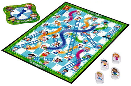 An image of the boardgame Chutes & Ladders